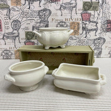 Load image into Gallery viewer, Creamy white Vintage Style Tureens in three designs