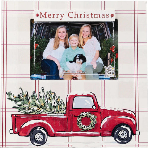 Red Truck Merry Christmas Frame