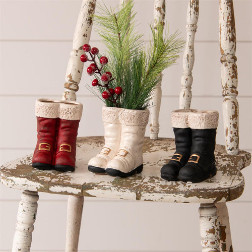 Santa Boot Vases