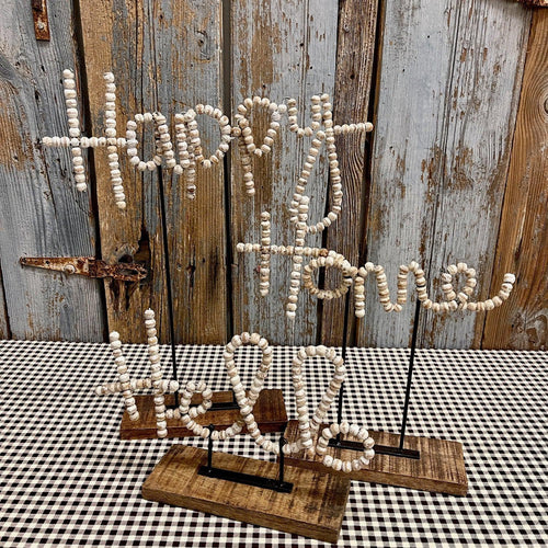 Mini Script Signs Beaded Word Signs