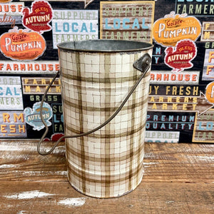 Beautiful Plaid Fall Bucket 