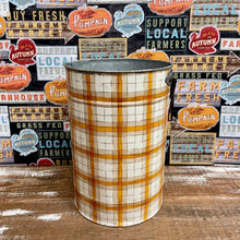 Load image into Gallery viewer, Beautiful Fall Bucket in gold plaid.