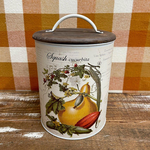 Botanical print Buckets with squash