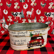 Load image into Gallery viewer, Christmas Farmhouse Buckets with holiday design.