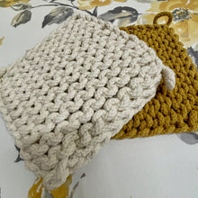 Load image into Gallery viewer, Cotton Crocheted Potholders in fall colors.