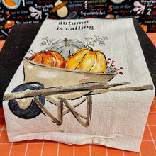 Load image into Gallery viewer, Fall themed designed flour sack towel.