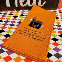 Load image into Gallery viewer, Halloween Waffle Weave Cotton Towel.