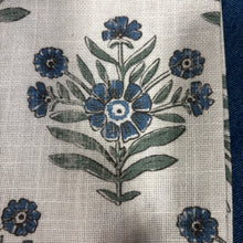 Load image into Gallery viewer, Blue Block Print Tea Towels