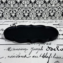Load image into Gallery viewer, Black Scalloped Wood Tray