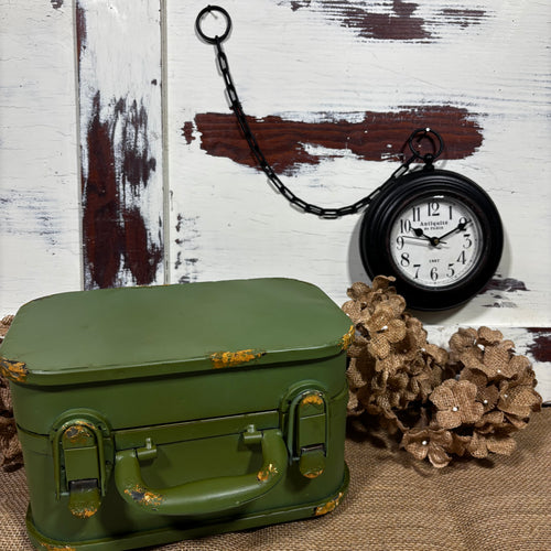 Green Metal Suitcase Box