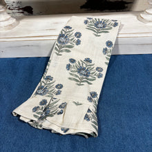 Load image into Gallery viewer, Blue Block Print Tea Towels