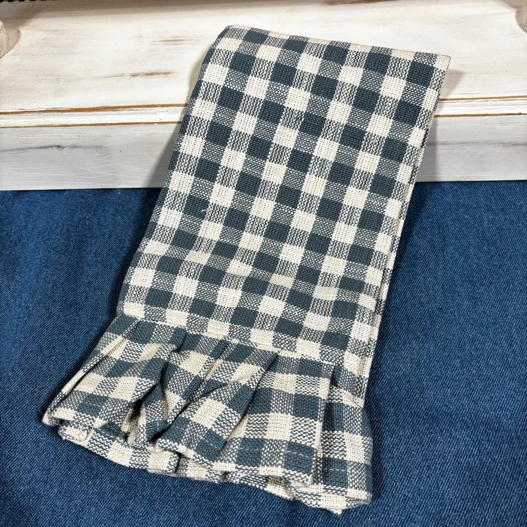 Blue Block Print Tea Towels