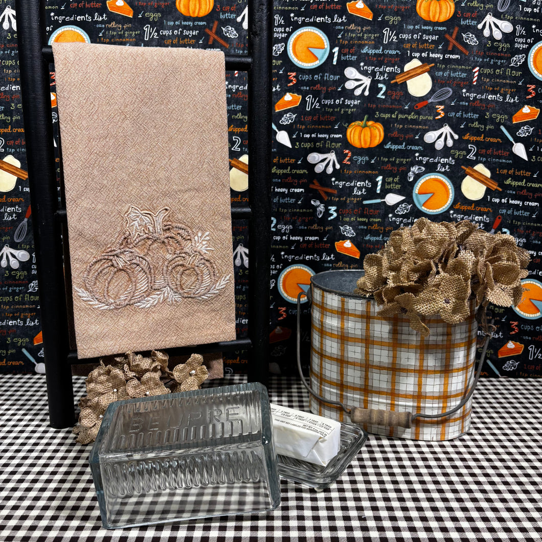 Stonewash with Pumpkin Embroidery