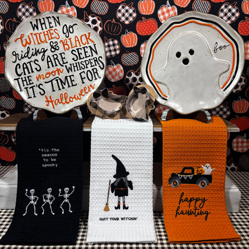 Spooky Stoneware Cookie Plates