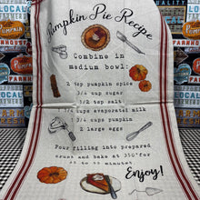 Load image into Gallery viewer, Pumpkin Pie Recipe - Tea Towels