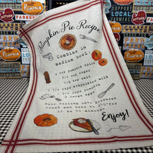 Load image into Gallery viewer, Pumpkin Pie Recipe - Tea Towels