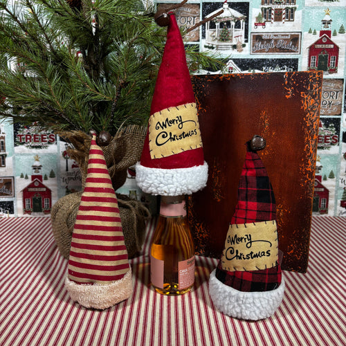 Stocking Cap Wine Toppers