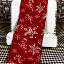 Load image into Gallery viewer, Red Snowflake Tea Towel