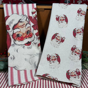 Vintage Santa Tea Towels