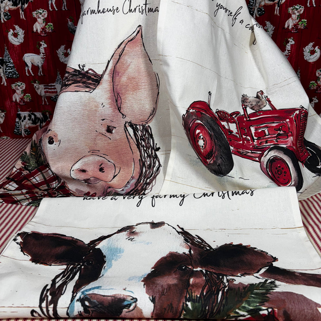 Farmhouse Christmas Kitchen Towels