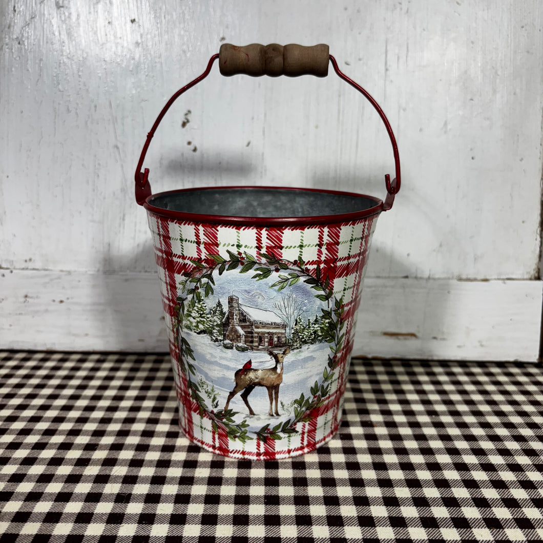 Red Plaid Buckets
