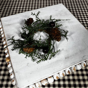 Red Berry and Cypress Mini Candle Ring