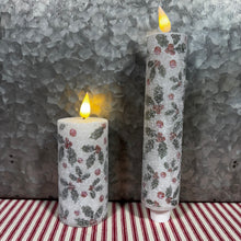 Load image into Gallery viewer, Holly Pattern LED Candles