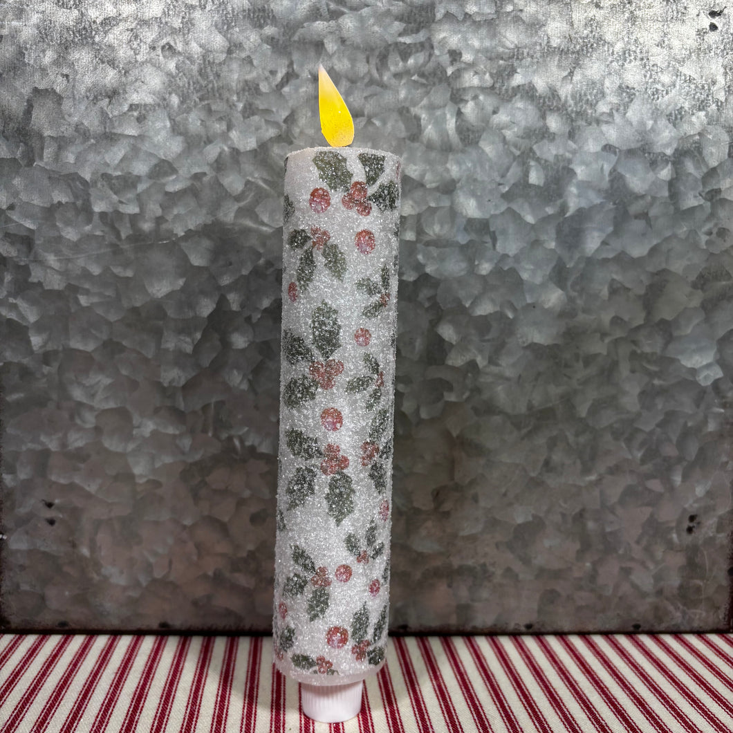 Holly Pattern LED Candles