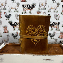 Load image into Gallery viewer, Heart Embossed Leather Journal