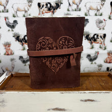 Load image into Gallery viewer, Heart Embossed Leather Journal