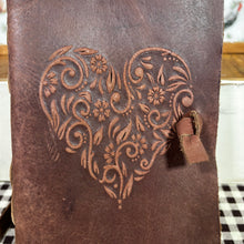 Load image into Gallery viewer, Heart Embossed Leather Journal