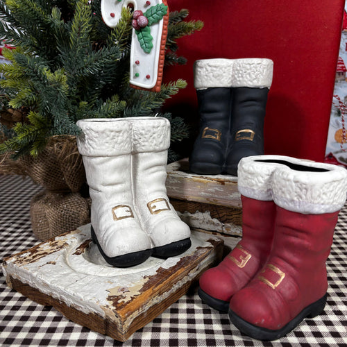 Santa Boot Vases