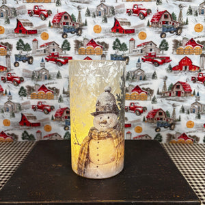 Snowman Glass Jars