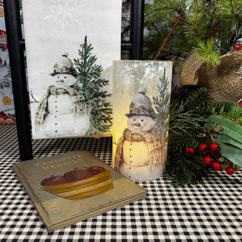 Snowman Glass Jars