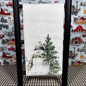 Snowman Tea Towel