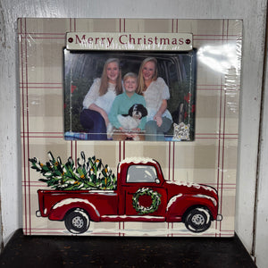 Red Truck Merry Christmas Frame