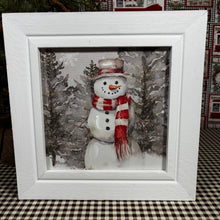 Load image into Gallery viewer, Snowman Framed Art