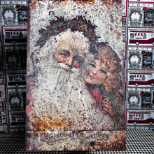 Load image into Gallery viewer, Metal Santa with Child Plaque