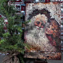 Load image into Gallery viewer, Metal Santa with Child Plaque