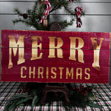 Load image into Gallery viewer, Merry Christmas Wood Sign