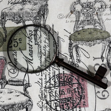Load image into Gallery viewer, Aged Key Magnifying Glass