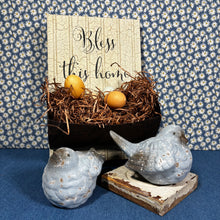 Load image into Gallery viewer, Weathered Blue Terracotta Birds