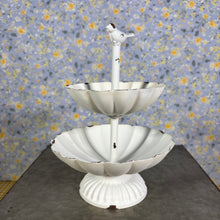 Load image into Gallery viewer, Two Tier Scalloped Tray with Bird