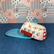 Load image into Gallery viewer, Hand Painted Stoneware Butter dish