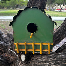Load image into Gallery viewer, Green and Yellow Wall Birdhouse