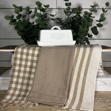 Load image into Gallery viewer, Tan &amp; Cream Cotton Towels