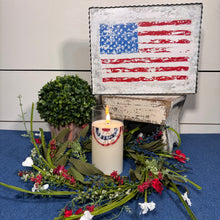 Load image into Gallery viewer, Red, White and Blue Candle Ring