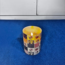 Load image into Gallery viewer, Patchwork Glass 3D Flame Candle