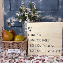 Load image into Gallery viewer, "Love You" Wood Sign