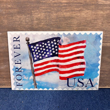 Load image into Gallery viewer, Forever Flag Stamp Wooden Post Card